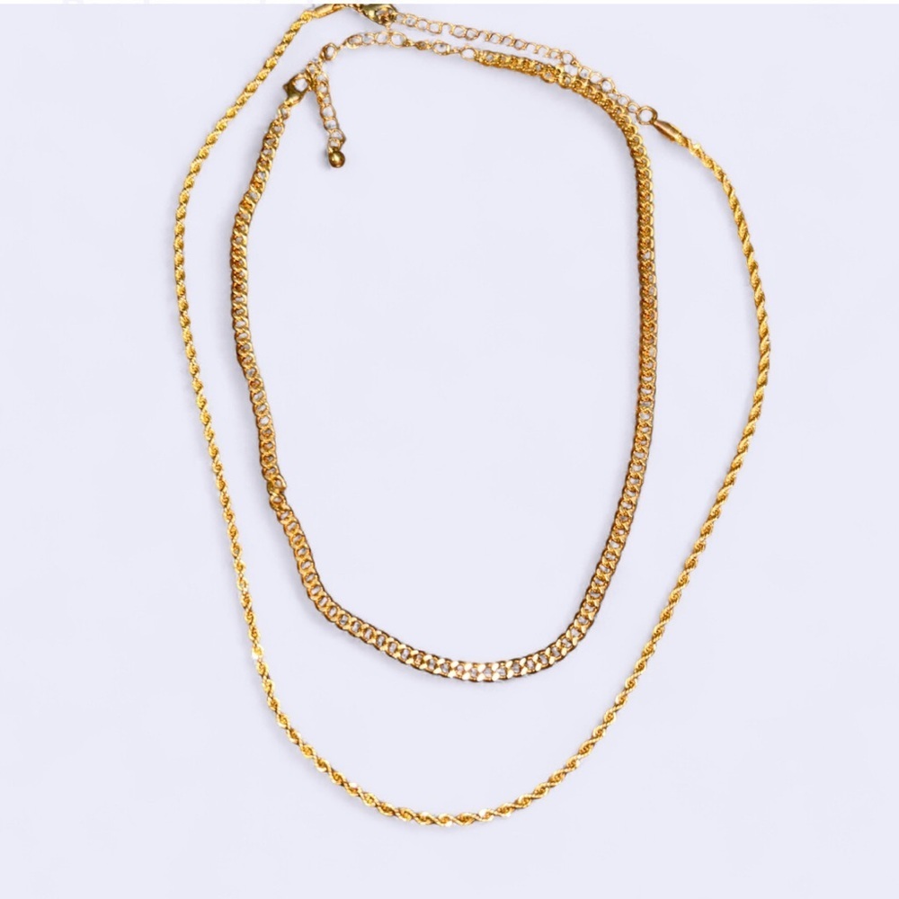 Elegant Gold Tone Chain Necklace